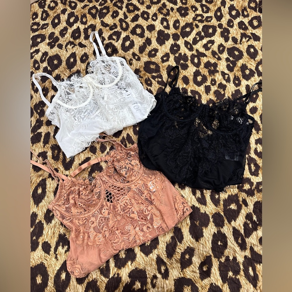 Lace Lingerie Bodysuit - size M - NEVER WORN - set of 3
